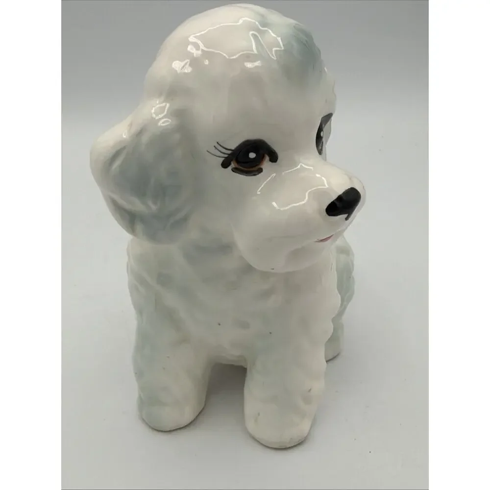 POODLE Dog Planter Vase Inarco Japan 7” MCM Vintage Puppy 50s 60s kitsch ceramic